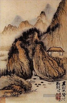  07 Kunst - Shitao die Quelle in der Steinhöhle 1707 Kunst Chinesische